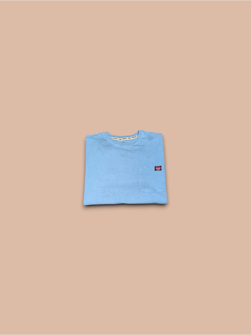 Wrangler workwear pocket tee short light blue mens large